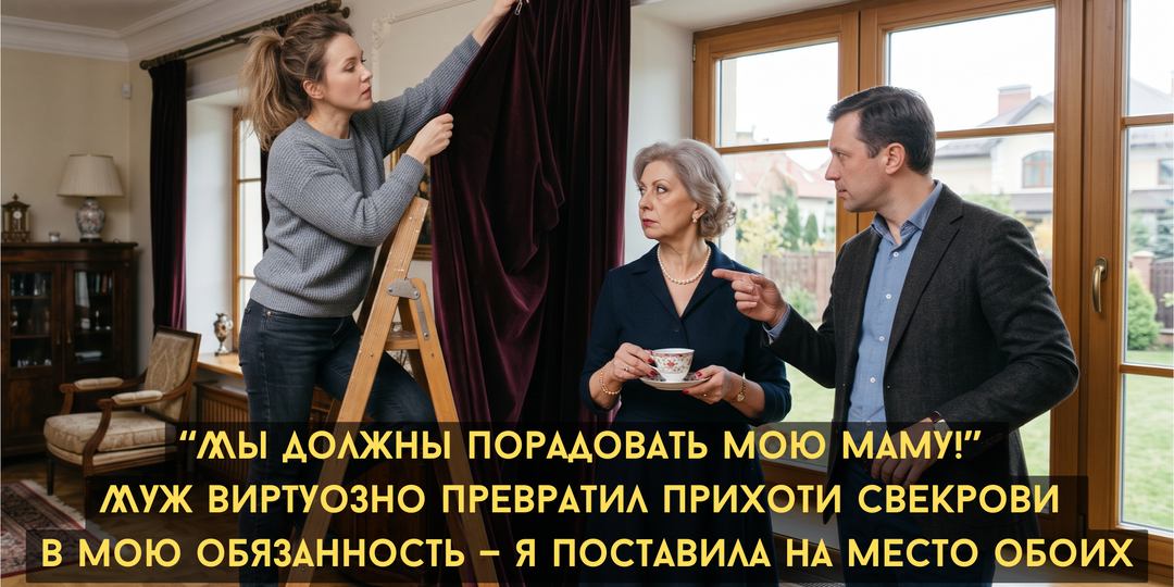 “Мы должны порадовать мою маму!” Муж превратил прихоти свекрови в мою обязанность — я поставила на место обоих