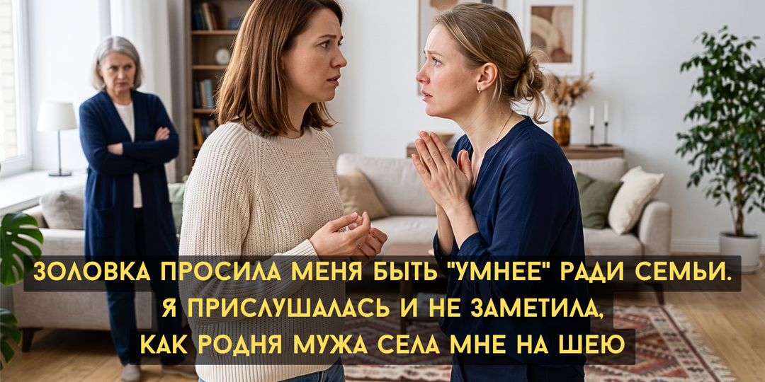 Золовка просила меня быть "умнее" ради семьи. Я прислушалась и не заметила, как родня мужа села мне на шею