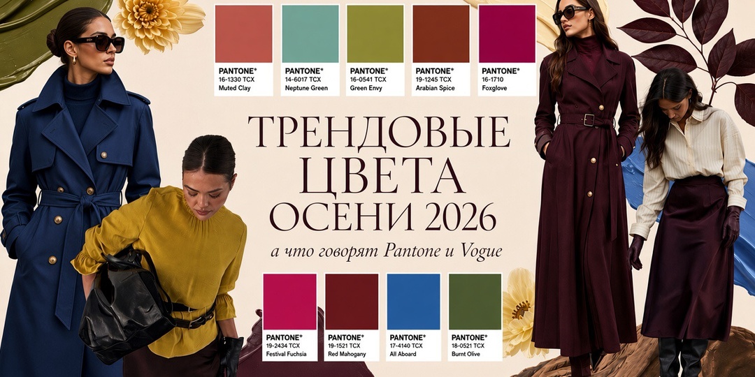 Эти 7 цветов будут повсюду осенью 2026: Pantone назвал главные оттенки сезона – проверяйте свой гардероб!