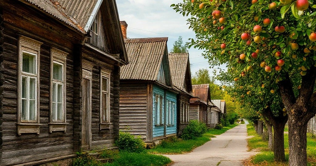 Яблоки собирают в августе