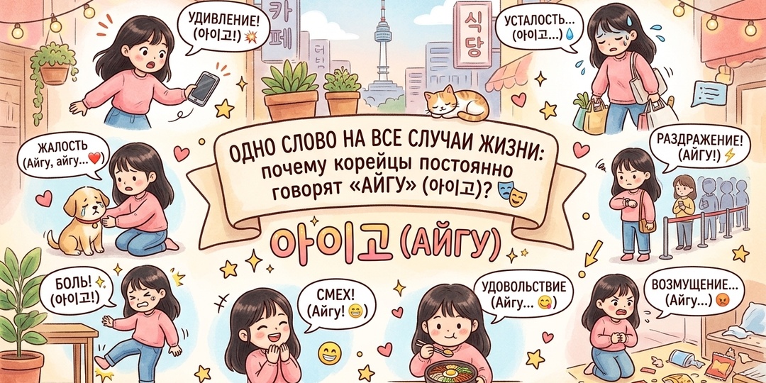 Одно слово на все случаи жизни: почему корейцы постоянно говорят «Айгу» (아이고)? 🎭