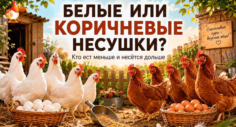 Белые или коричневые несушки – кто ест меньше, несётся дольше и кого выгоднее держать дома?