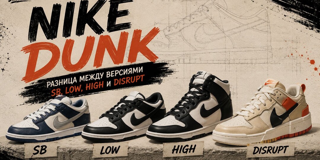 Nike Dunk: чем SB отличается от Low, High и Disrupt