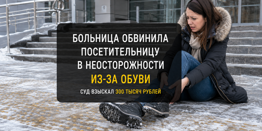 Больница обвинила посетительницу в неосторожности из-за обуви. Суд взыскал 300 тысяч рублей