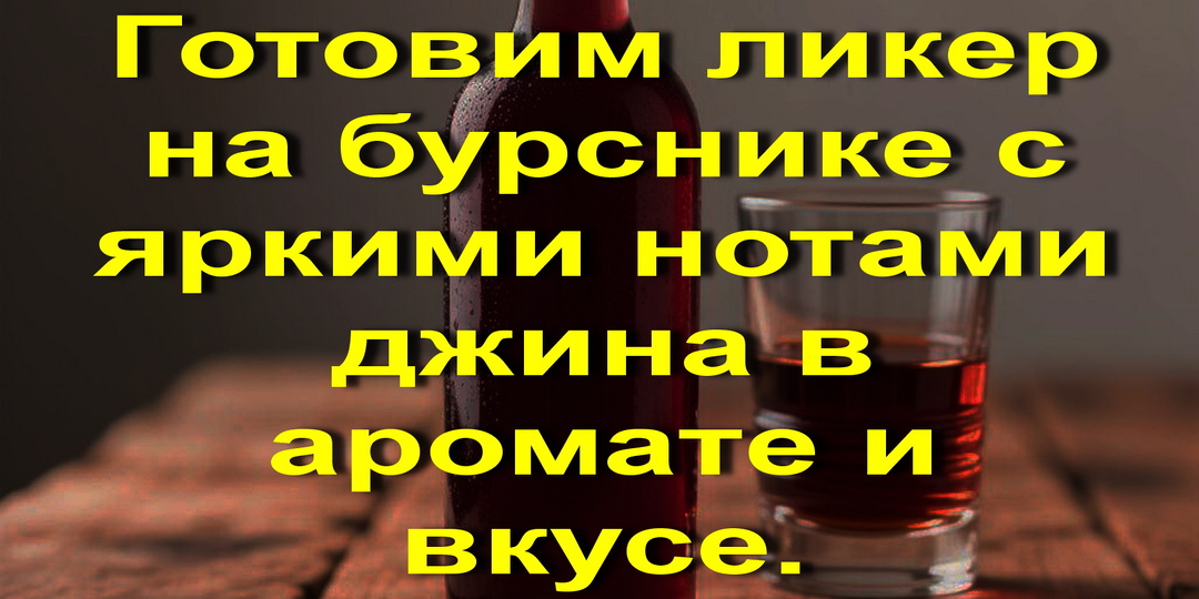 Готовим ликер на бурснике с яркими нотами джина в аромате и вкусе.