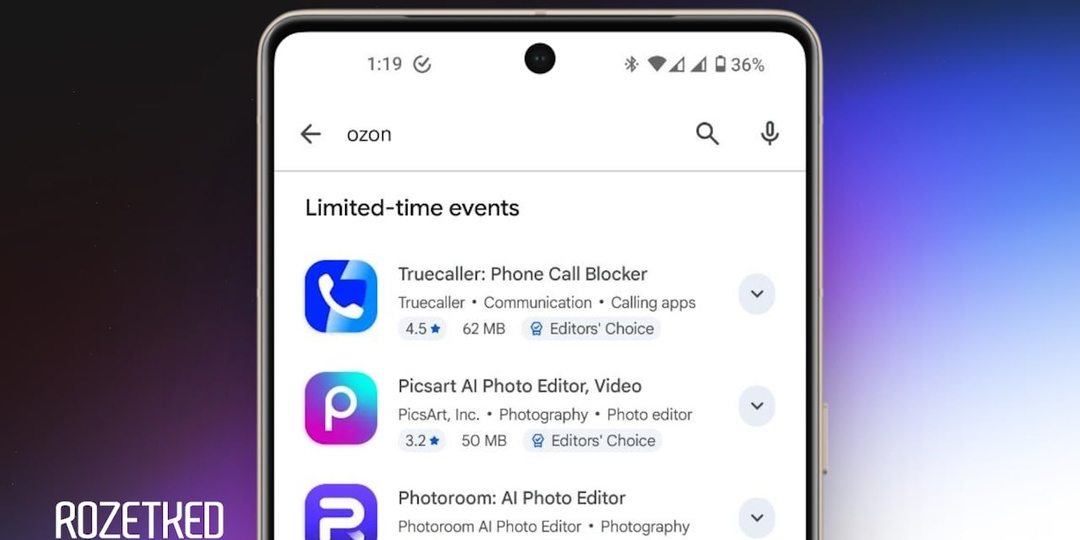 Приложение Ozon пропало из Google Play