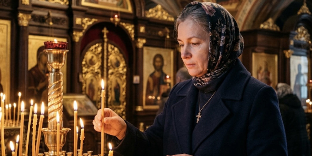 Поставила свечку за упокой мужу — а он живой и здоровый. Спросила батюшку, дрожащим голосом