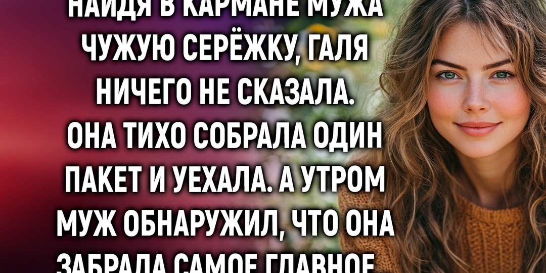 Муж улыбнулся и попросил постирать куртку. В кармане лежала серёжка — не моя