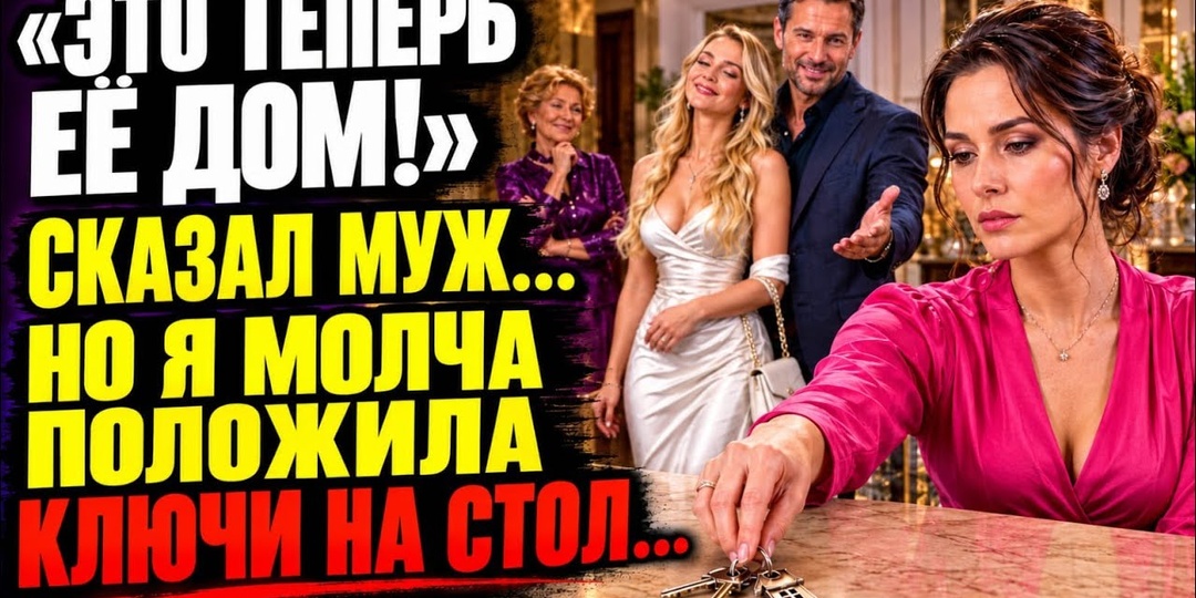 Он привёл любовницу домой и сказал: «Теперь здесь живёт она». Жена молча положила ключи на стол