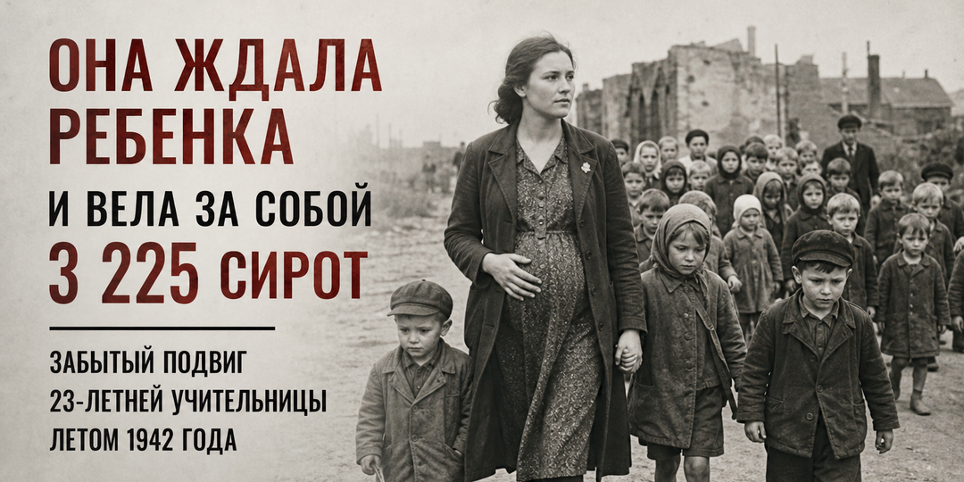 « Она ждала ребенка и вела за собой 3 225 сирот »: забытый подвиг 23-летней учительницы летом 1942 года