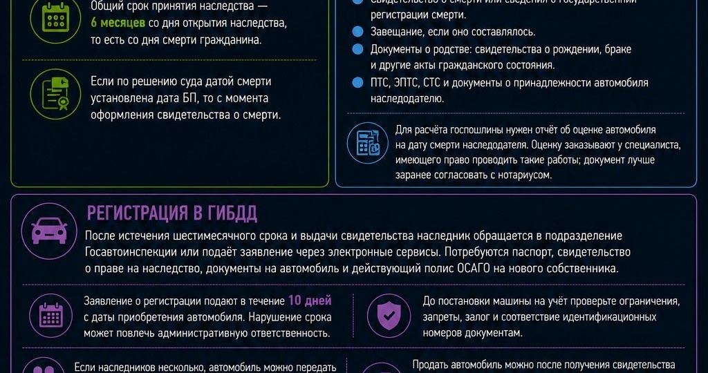 Как оформить автомобиль по наследству: порядок действий и документы