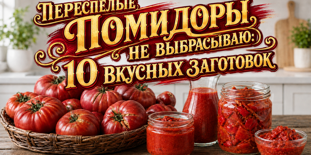Переспелые помидоры не выбрасываю: 10 вкусных заготовок из мягких и треснувших плодов