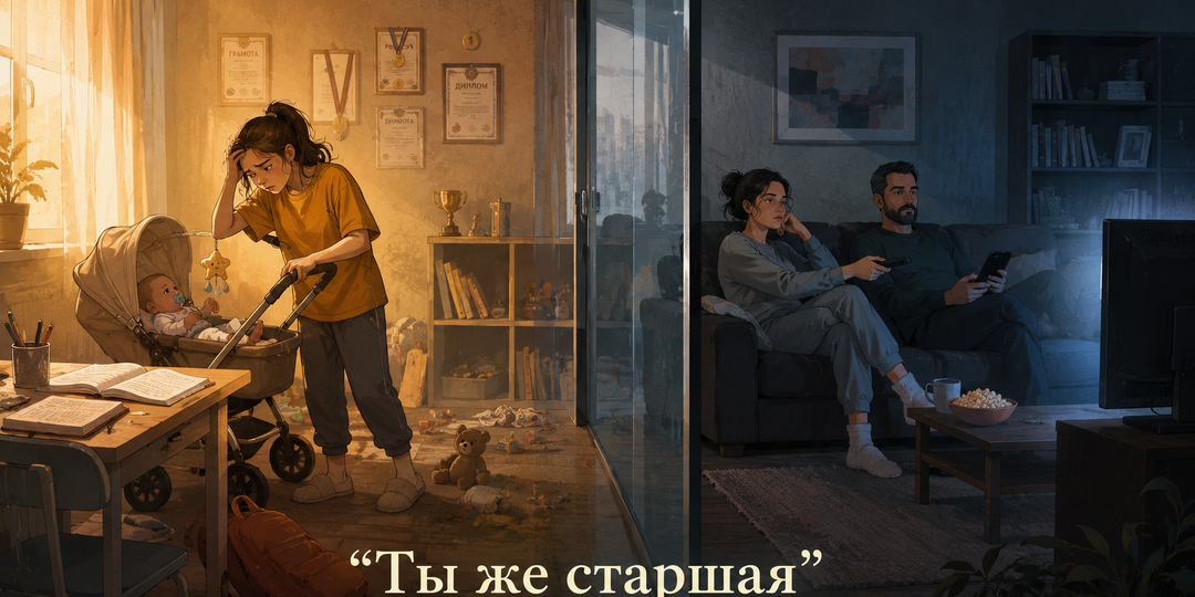 «Ты же старшая, посиди с братом!»: как родители крадут детство и превращают детей в бесплатных нянь