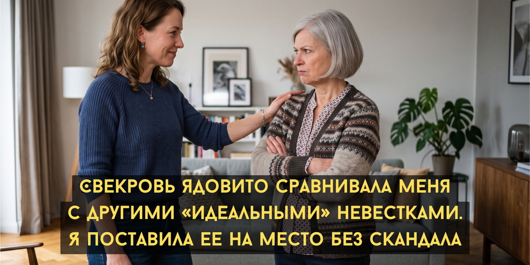 Свекровь ядовито сравнивала меня с другими «идеальными» невестками. Я поставила ее на место без скандала