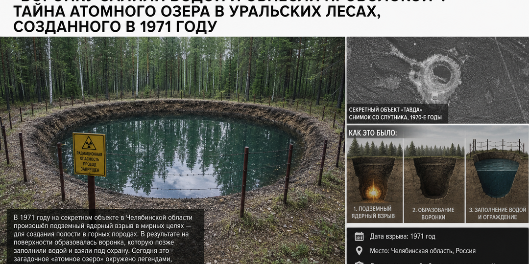 «Воронку залили водой и обнесли проволокой»: тайна атомного озера в уральских лесах, созданного в 1971 году