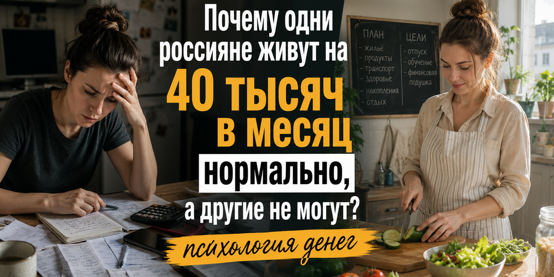 Почему одни россияне живут на 40 тысяч в месяц нормально, а другие не могут: психология денег