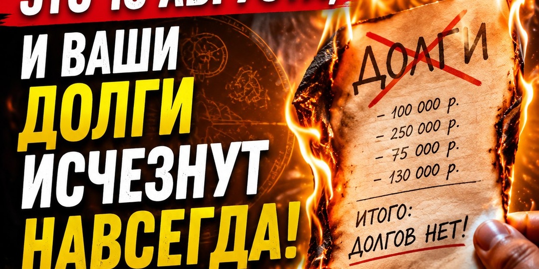 Сожгите это 18 августа, и ваши долги исчезнут навсегда. Сильная практика.