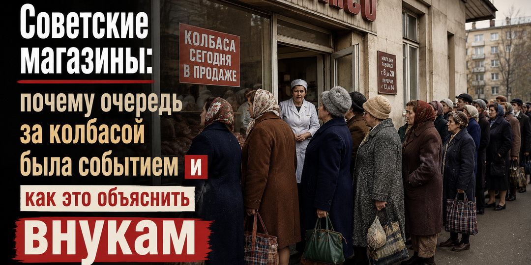 Советские магазины: почему очередь за колбасой была событием и как это объяснить внукам