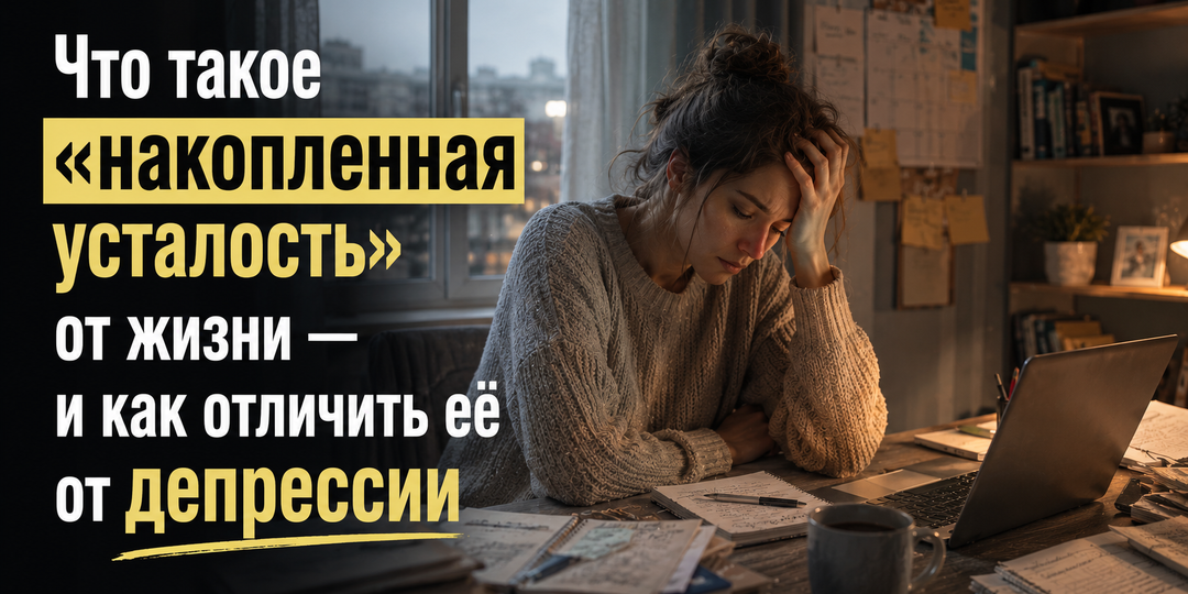 Что такое «накопленная усталость» от жизни — и как отличить её от депрессии