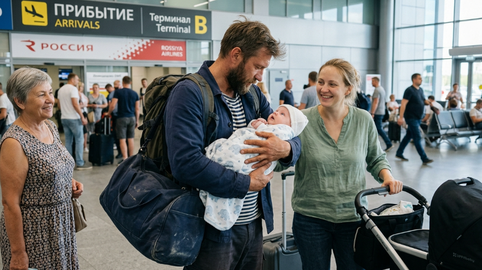Моряк ушел в рейс, а через полгода жена встретила его с голубоглазой дочкой - в кого же