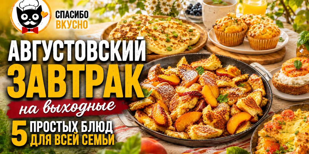 Августовский завтрак на выходные: пять простых блюд для всей семьи