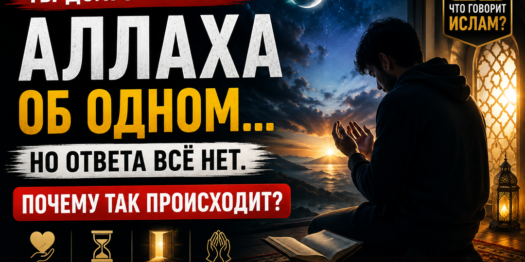 Ты долго просишь Аллаха об одном… Но почему ответа всё нет? Что говорит Ислам