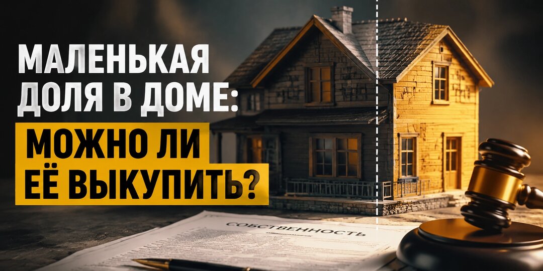 2,6 м² дома и 121,4 м² земли: когда 1/14 доли можно выкупить принудительно