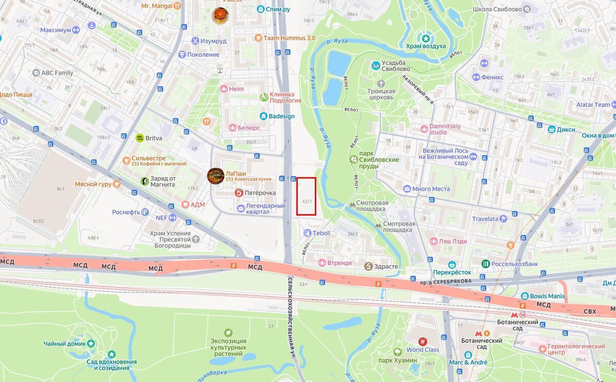 Расположение ЖК «ОМ Ботанический»