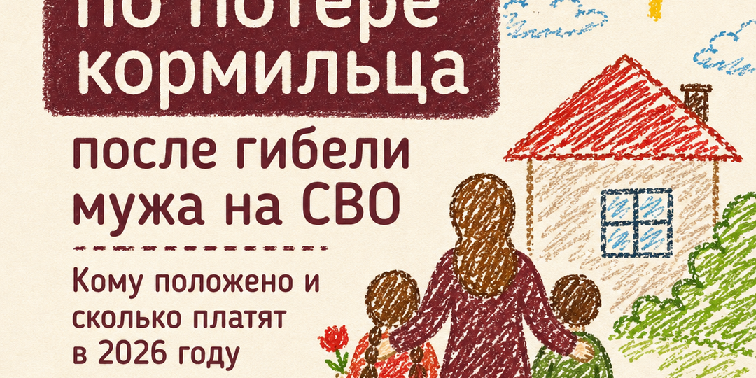 Пенсия по потере кормильца после гибели мужа на СВО: кому положена и сколько заплатят в 2026 году