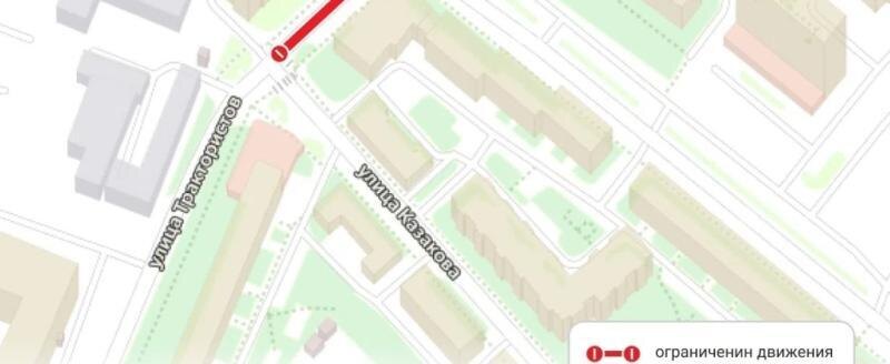 Транспортных ограничений потребует прокладка ливневки в районе улицы Казакова