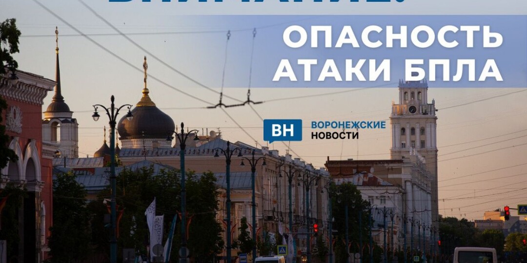 Жителей Воронежской области предупредили об опасности атаки дронов