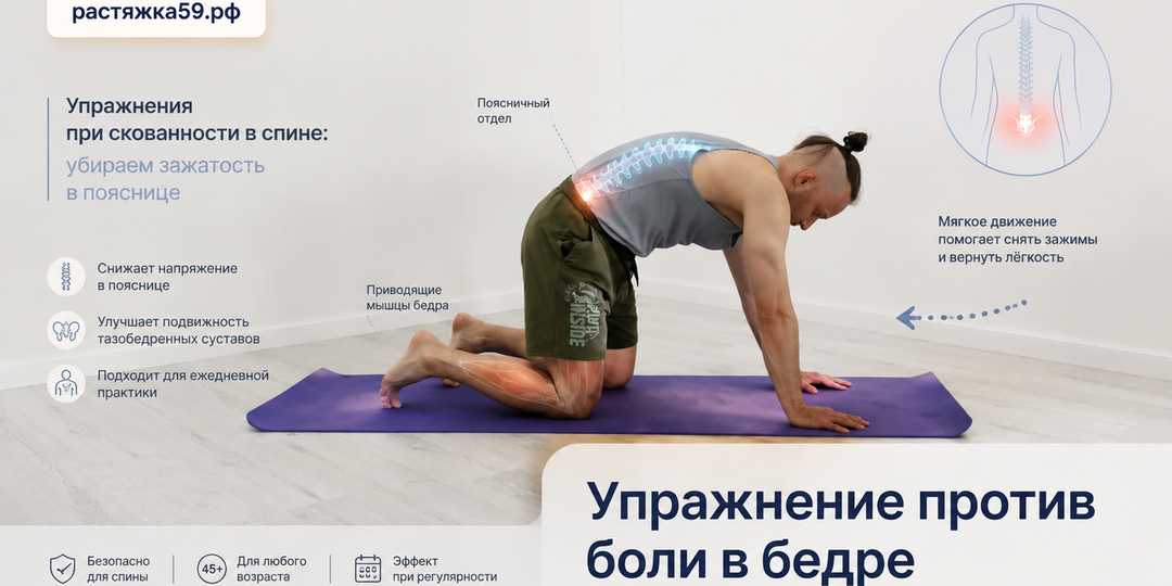 Упражнения при скованности в спине: убираем зажатость в пояснице