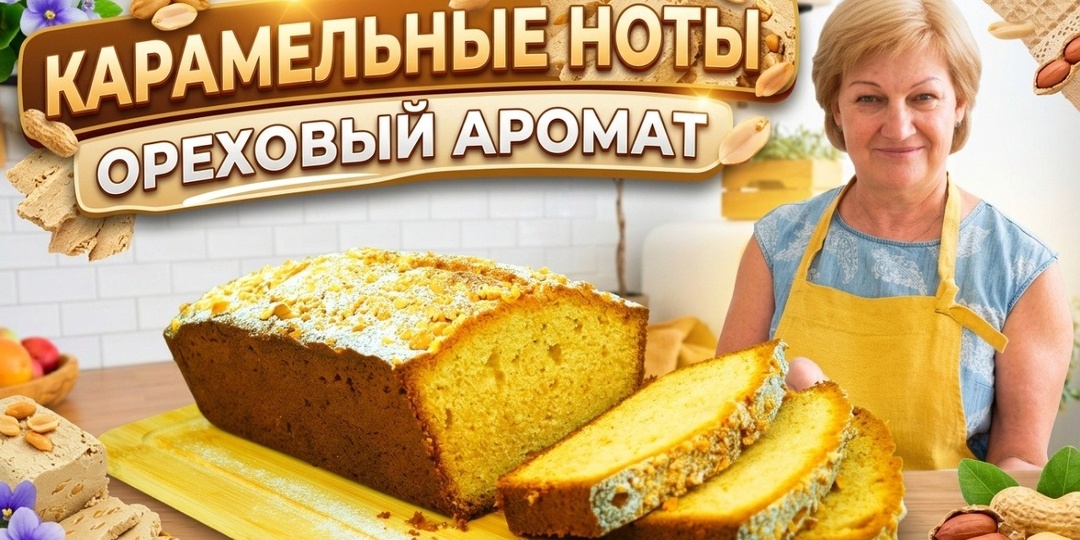 Моя находка: кекс с арахисовой халвой - очень ароматный и вкусный