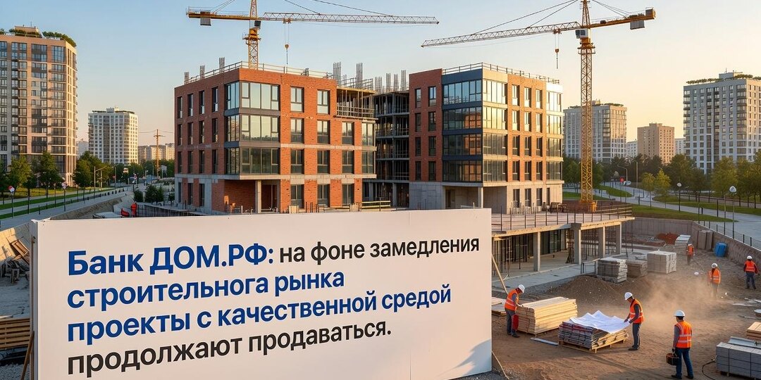 Банк ДОМ.РФ: на фоне замедления строительного рынка проекты с качественной средой продолжают продаваться