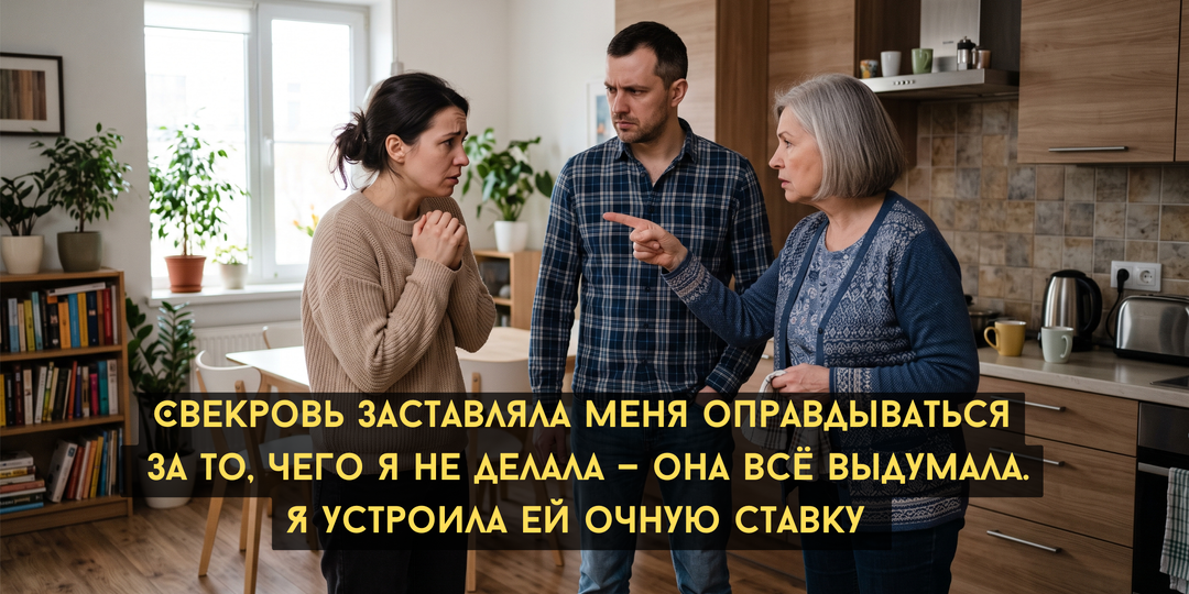 Свекровь заставляла меня оправдываться за то, чего я не делала — она всё выдумала. Я устроила ей очную ставку при муже