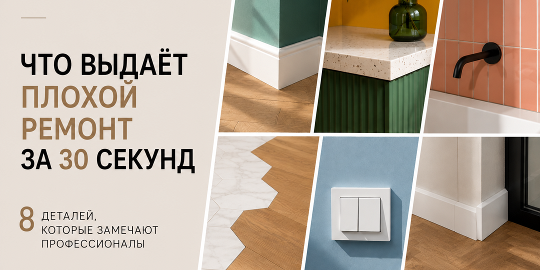 Что выдаёт плохой ремонт за 30 секунд: 8 деталей, которые замечают профессионалы
