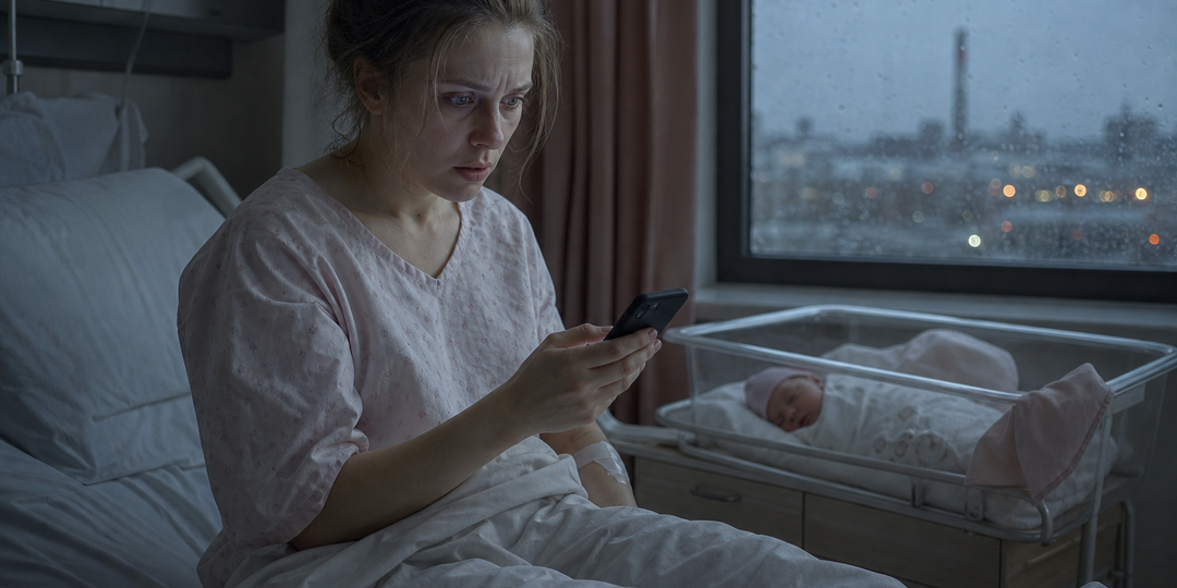 В день, когда она родила дочь, увидела в телефоне мужа сообщение, свидетельствующее об измене
