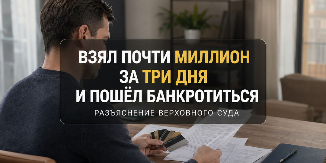 Взял почти миллион за три дня и пошёл банкротиться: какой долг Верховный суд не разрешил списать