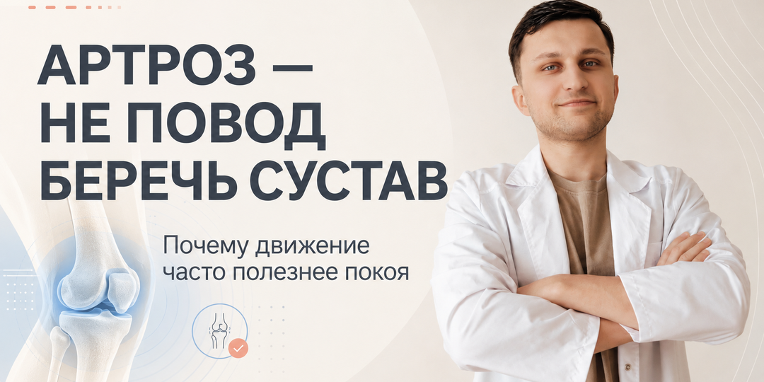 Артроз — не повод беречь сустав: почему движение часто полезнее покоя