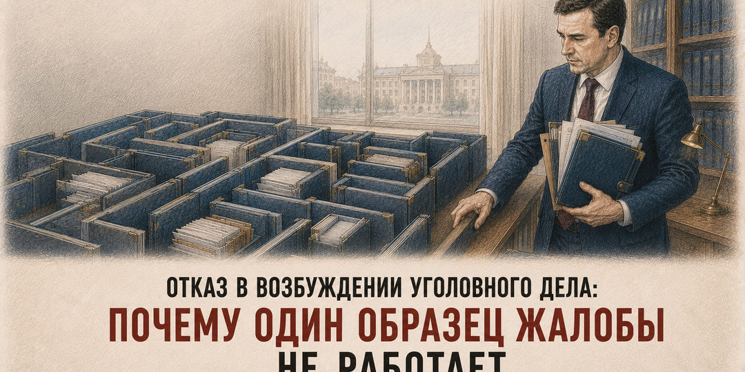 Отказ в возбуждении уголовного дела: почему один образец жалобы не работает