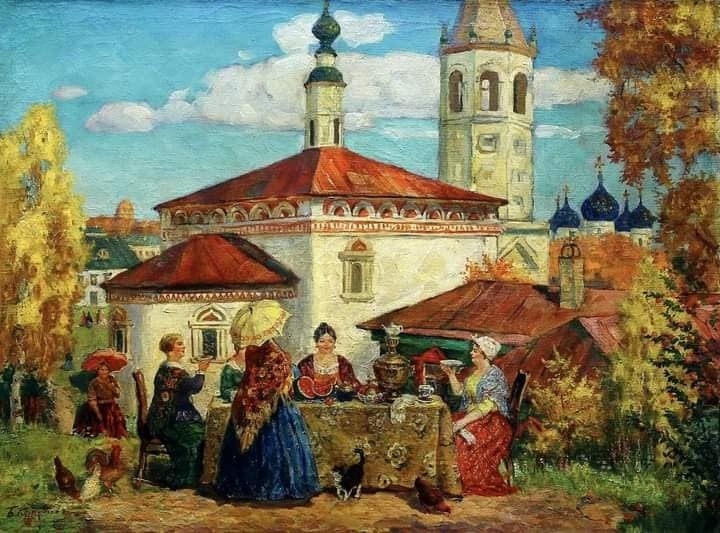 Видите на картине арбуз?🍉Скорее всего, автор Кустодиев
