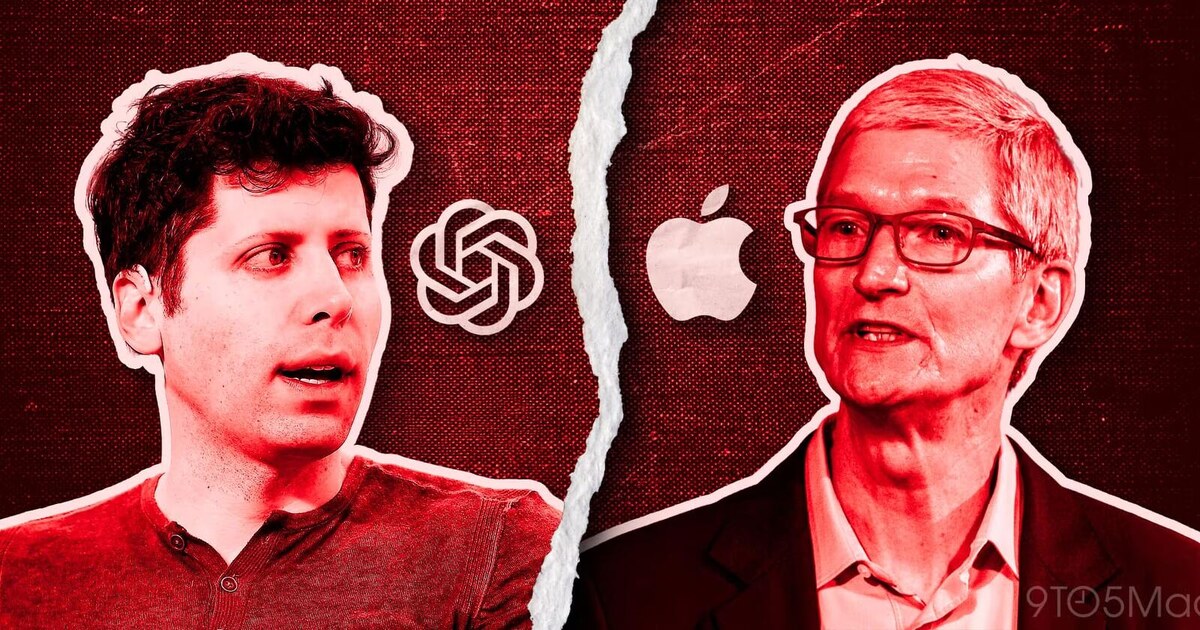 Иллюстрация к судебному разбирательству Apple и OpenAI