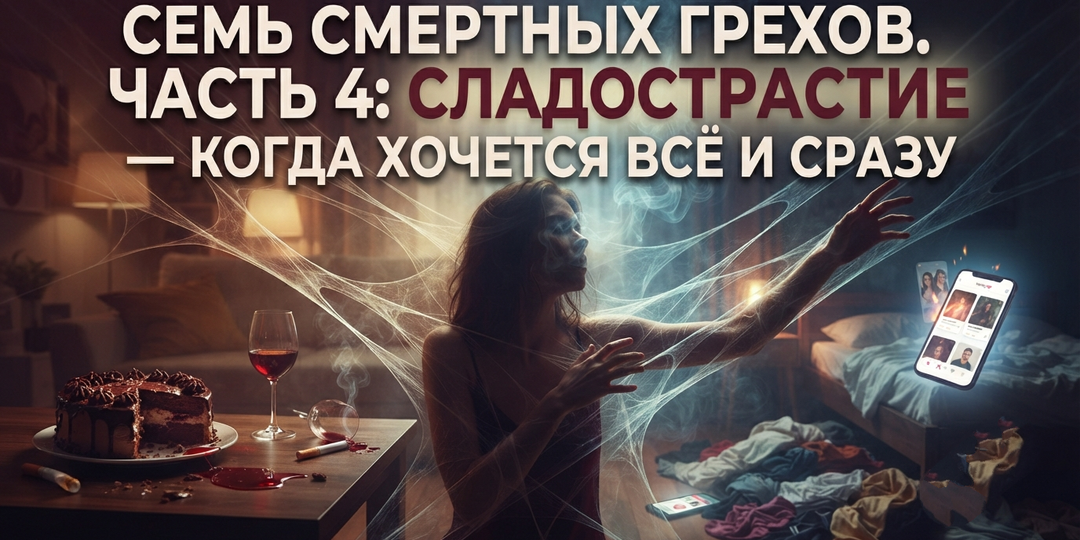 ​Семь тёмных грехов. Часть 5: Слад🍒🍓остр🍒🍓астие — когда хочется всё, сразу и побольше