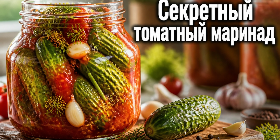 Пикантные огурцы в томатном маринаде со специями "Кровавая Мэри"