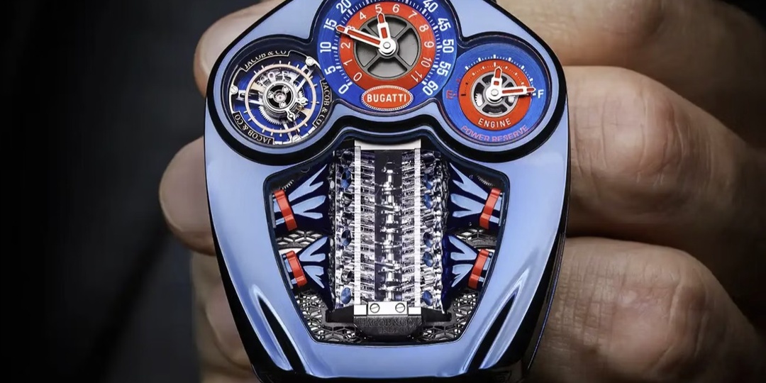 Часы, в которых работает мотор Bugatti. Сколько это стоит
