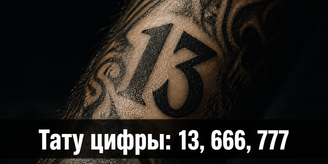 Тату цифры: что значат 13, 666, 777 и личные числа