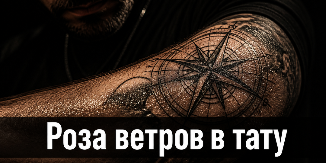 Тату роза ветров: значение, компас и морская символика