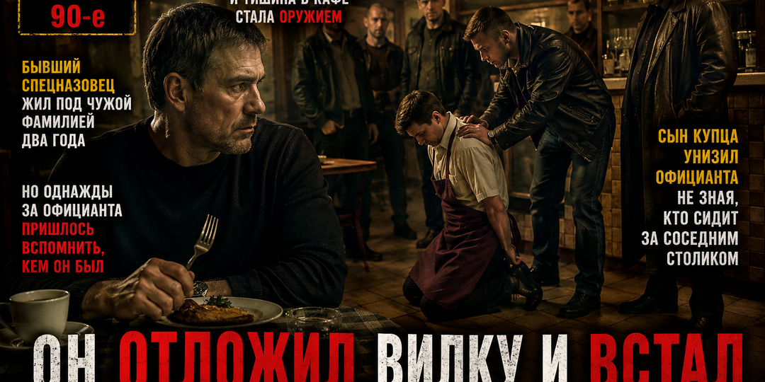 «Мажорики» унижали официанта, а все молча сидели, опустив носы к тарелкам. И только один отложил вилку и встал... (часть 1)