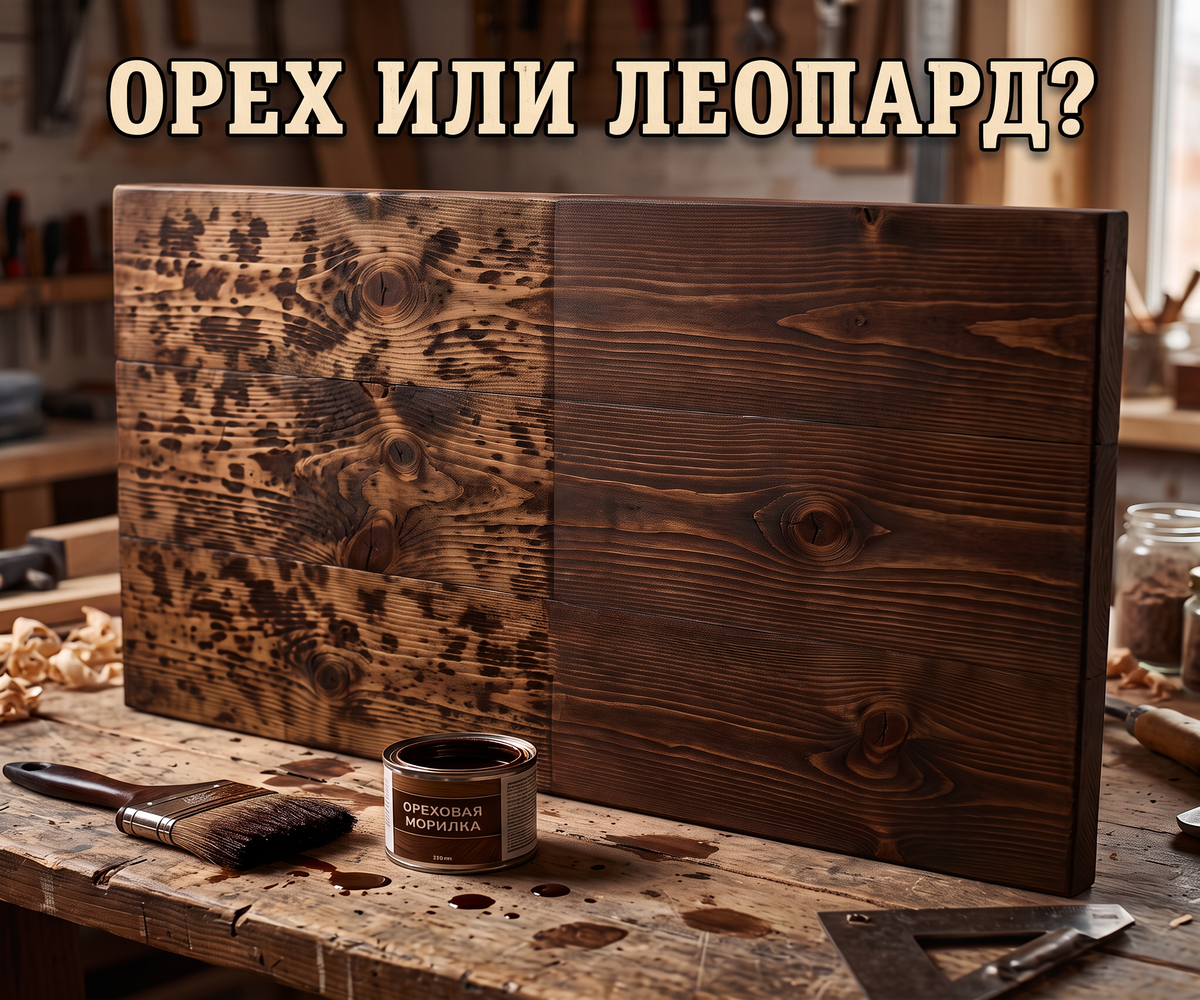 Справа идеальное покрытие, слева "шкура леопарда"