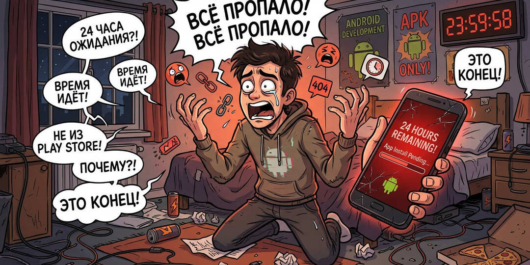 24 часа для установки Андроид приложения... всё пропало, всё пропало